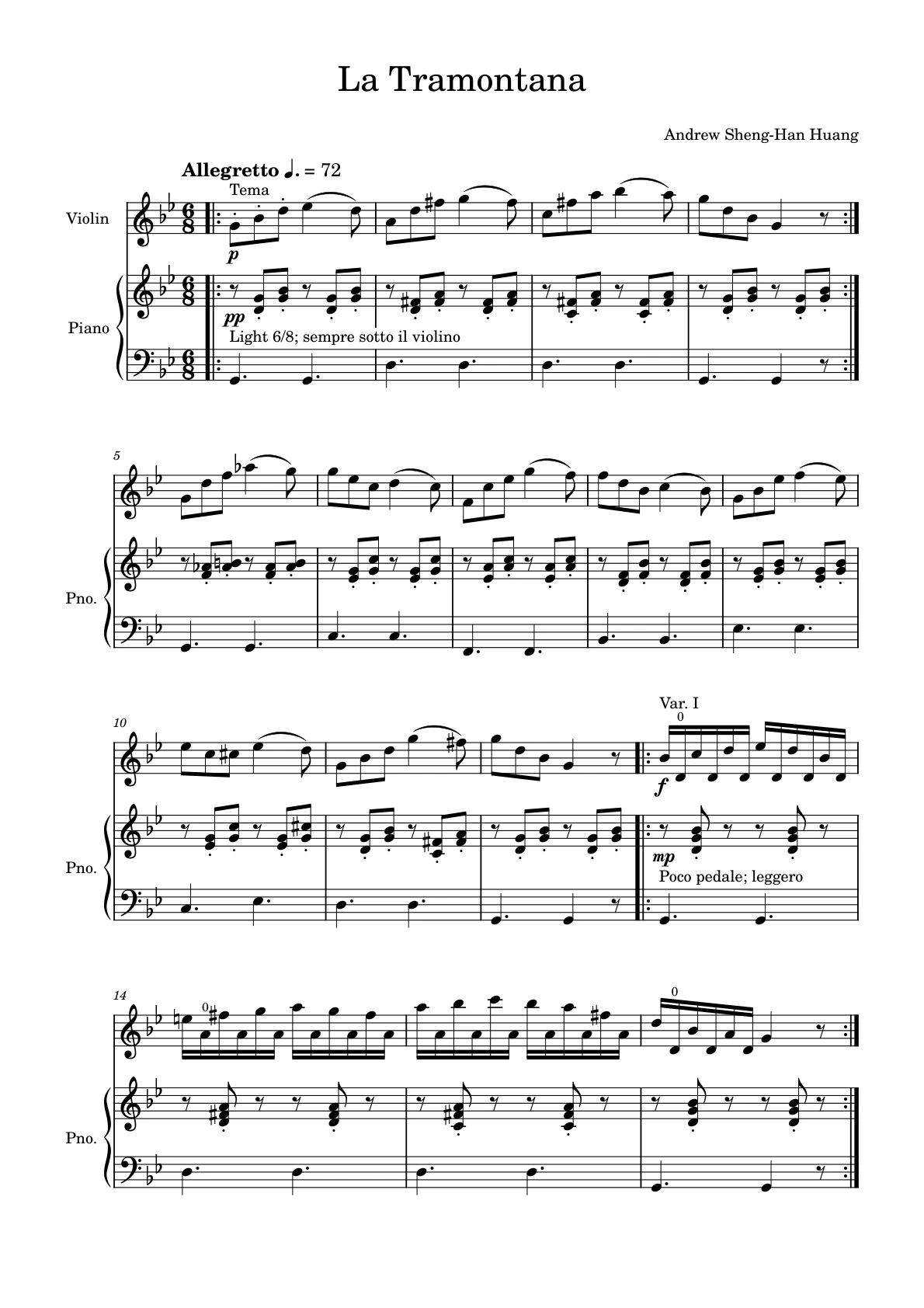 La Tramontana V2 樂譜第 1 頁