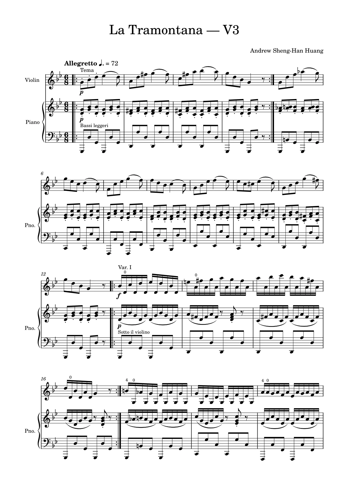 La Tramontana V3 樂譜第 1 頁