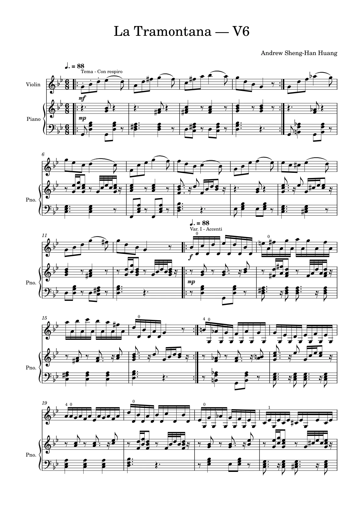 La Tramontana V6 樂譜第 1 頁